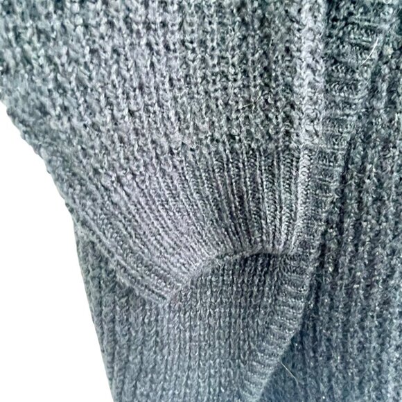 ICHI Scandi Blue Oversized Slouchy Boxy Chunky IHODANSA Cardigan Sweater Size L - Picture 7 of 14